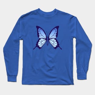Blue Butterfly Long Sleeve T-Shirt